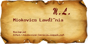 Miokovics Lavínia névjegykártya